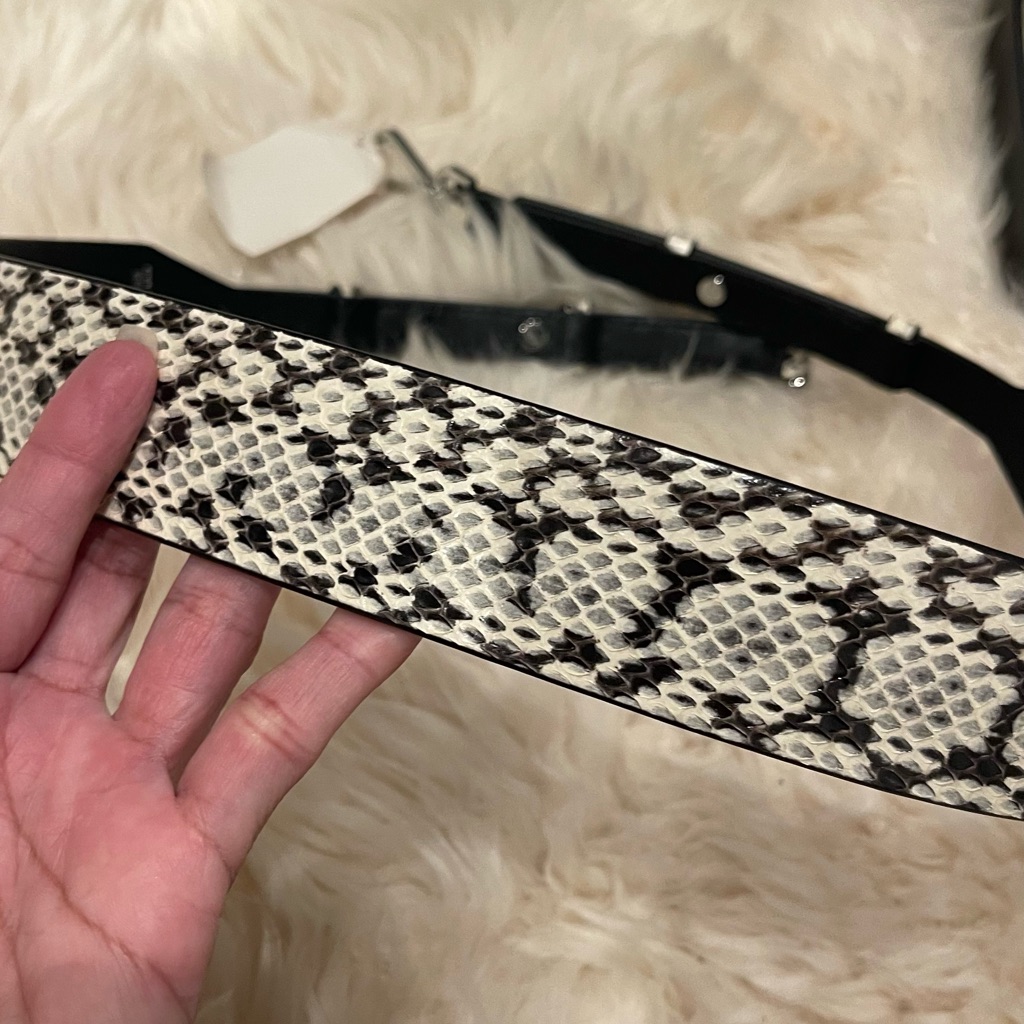 Mk Genuine Snake Skin Handbag Strap Or Use As Womens Belt